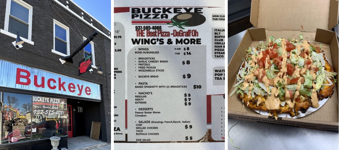 Buckeye Pizza & Brew DeGraff Menu