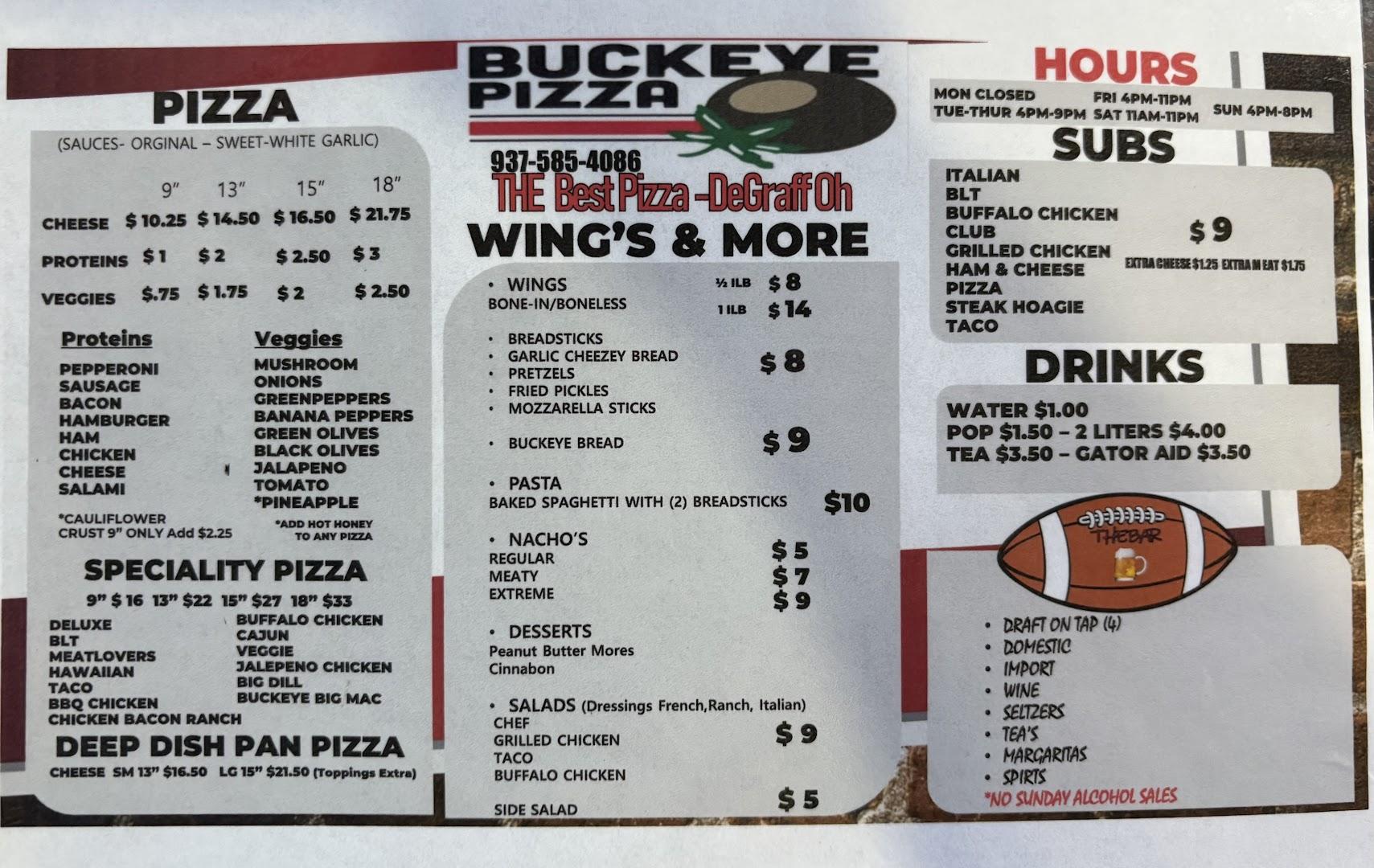 Buckeye Pizza & Brew DeGraff